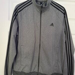 adidas Gray/Black Performance Zip Jacket